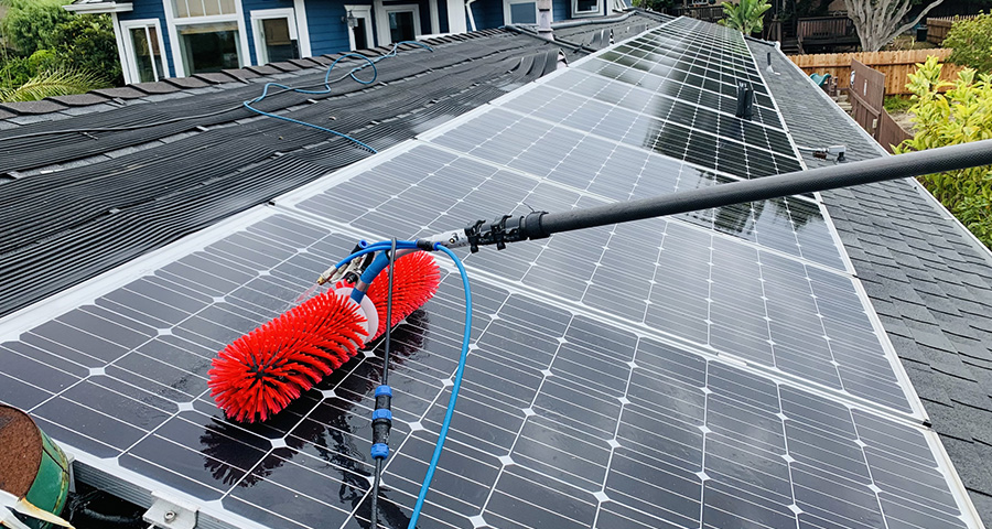 solar panel washing in San Diego